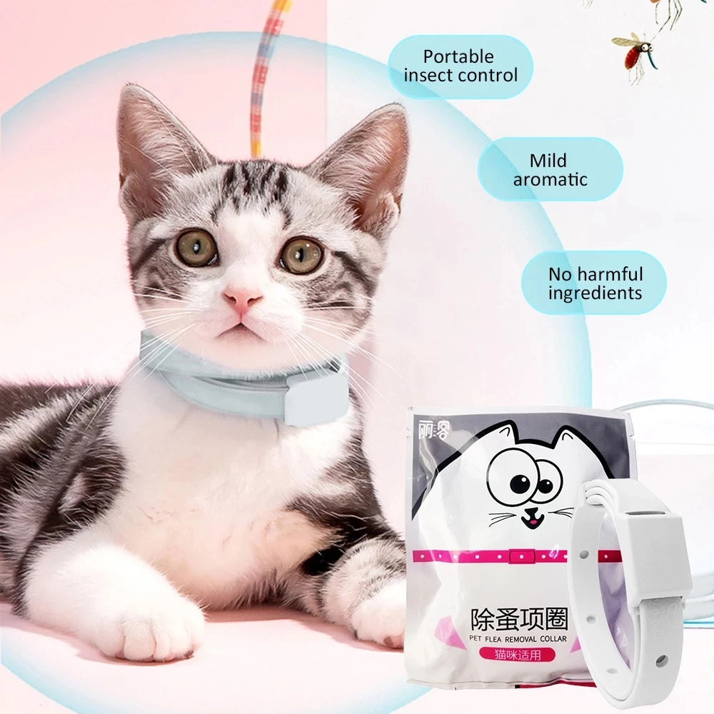 Ultimate Protection: Adjustable 8-Month Anti-Flea Tick Collar for Cats & Small Dogs