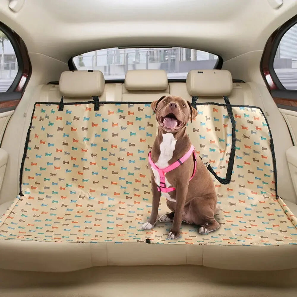 Printed Waterproof Pet Dog Car Seat Cover