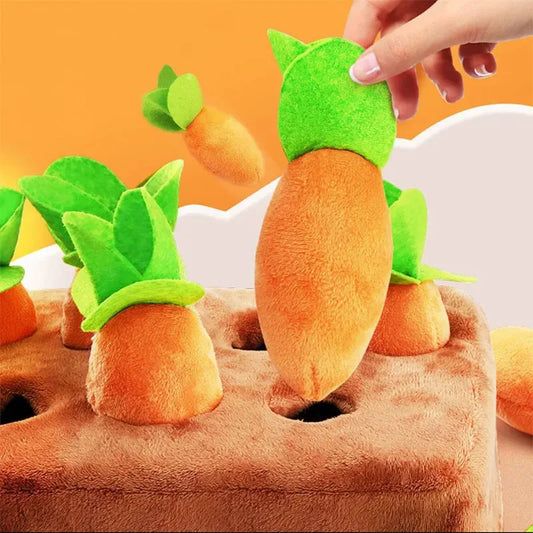 Carrot Pulling Plush Interactive Training Toy