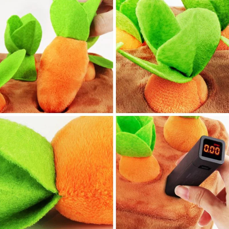 Carrot Pulling Plush Interactive Training Toy